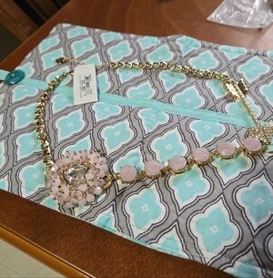 Elegant Gold and Pink Women's Necklace BETSEY JOHNSON